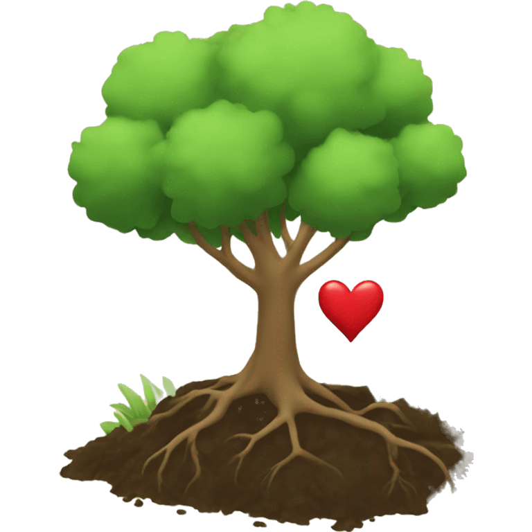 Planting Trees with heart emoji