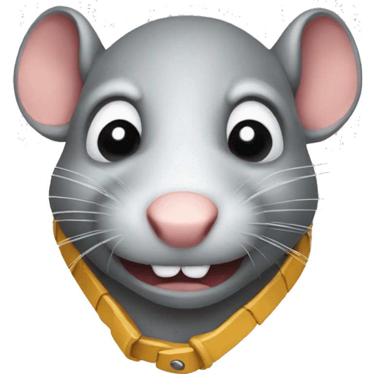 Rat with large cheat emoji