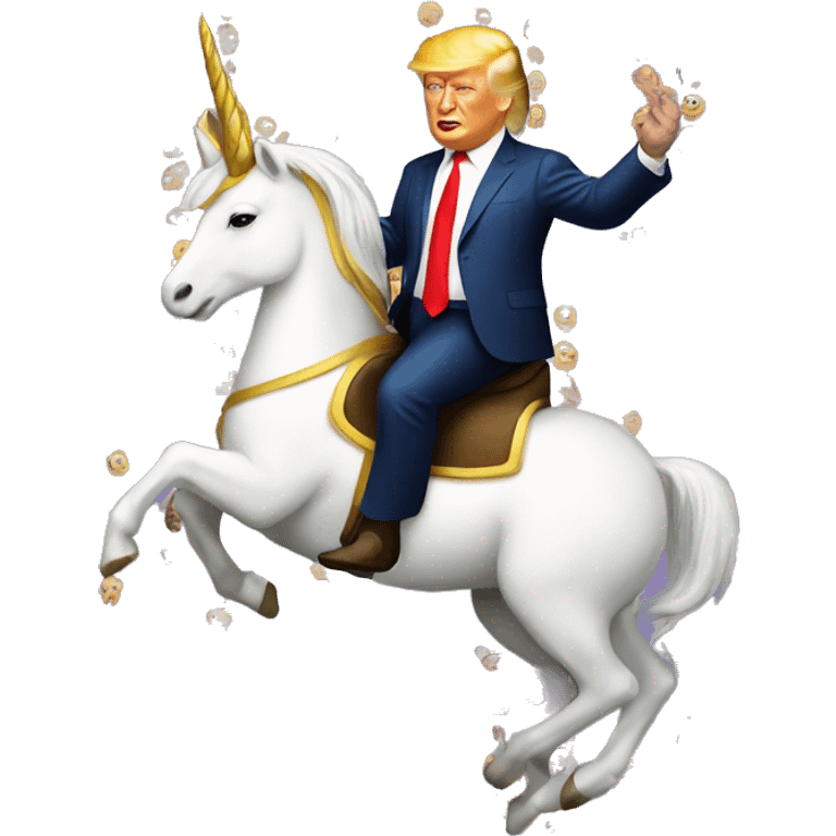 Donald trump riding an unicorn  emoji