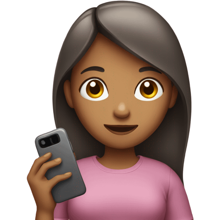 girl holding phone emoji