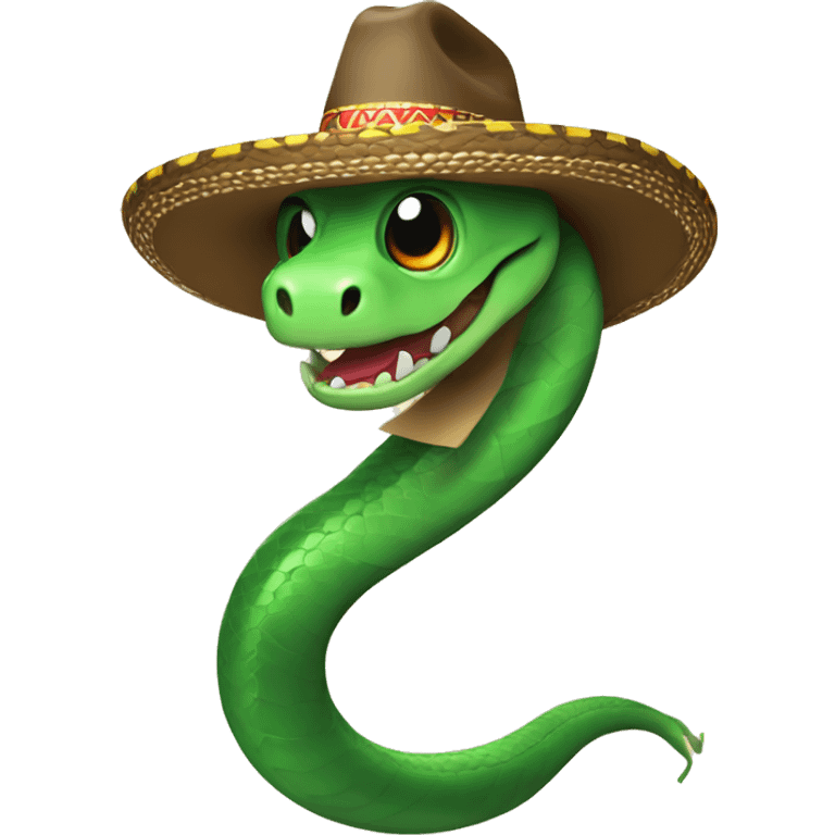 Snake with sombrero emoji