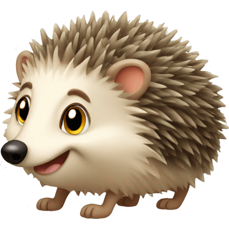 Happy hedgehog emoji