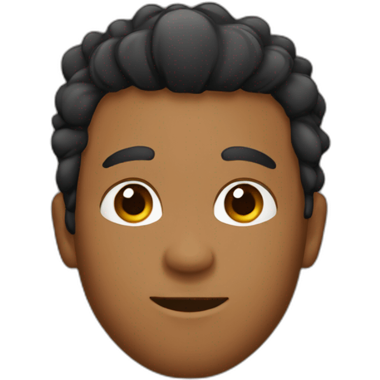 Brown Boy Square facewith spike Hair emoji