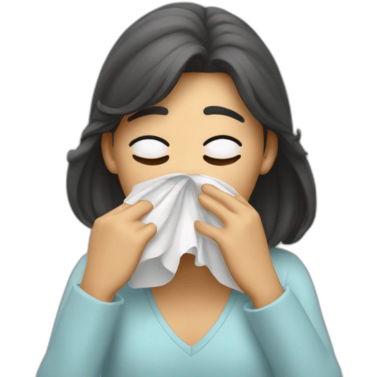 Sneezing emoji