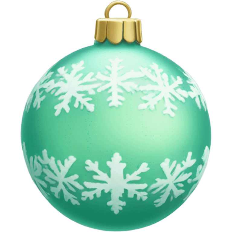 Pastel Green ornament with winter pin  emoji