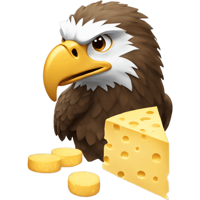 Eagle eating cheese emoji