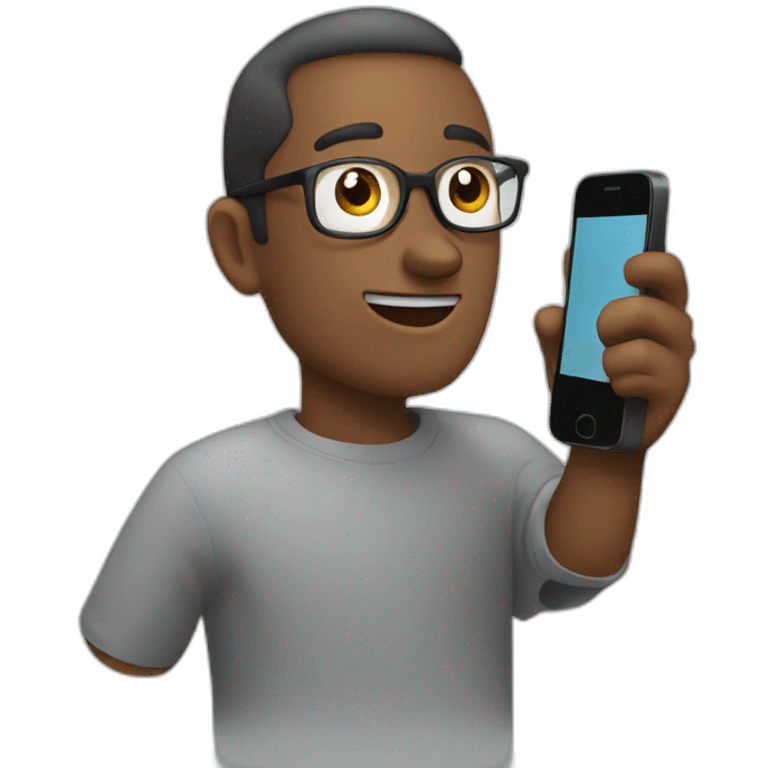 human with smartphone emoji