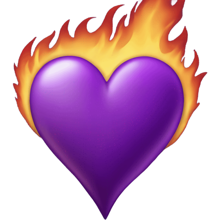 purple heart on fire emoji