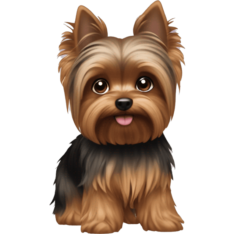 yorkie change the brown fur to white fur emoji