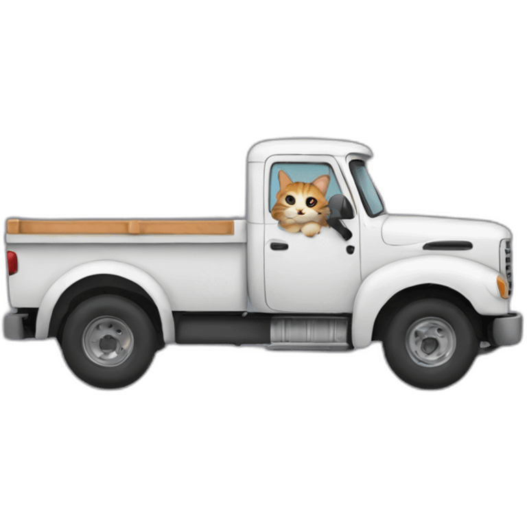 cat driving a truck emoji