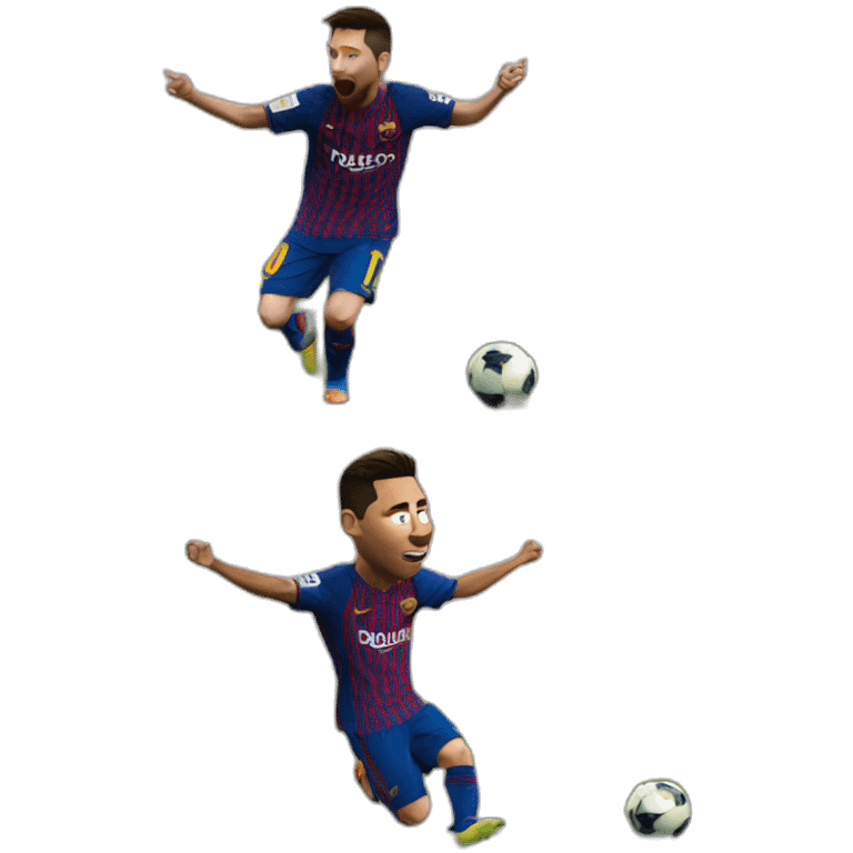 Messi dance and Ronaldo cry emoji