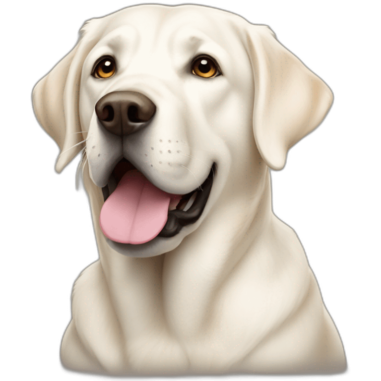 big white labrador emoji