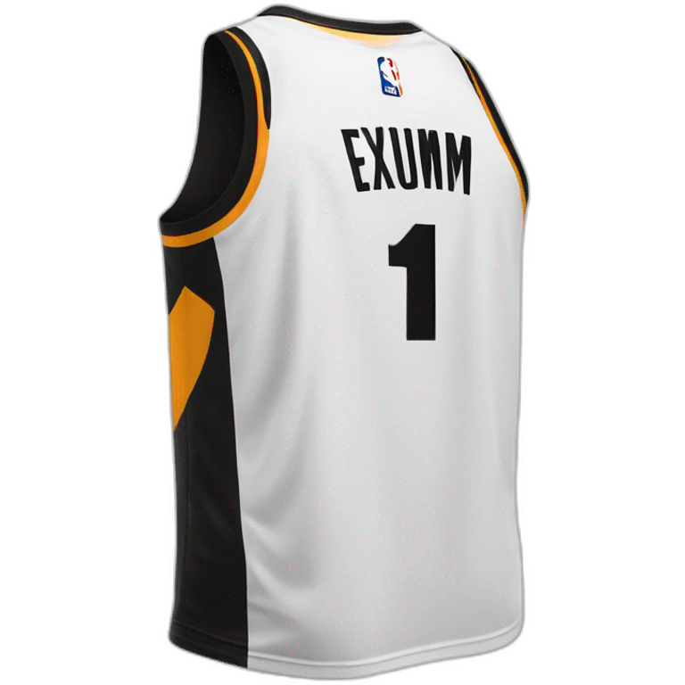 Dante Exum basketball black and white jersey emoji