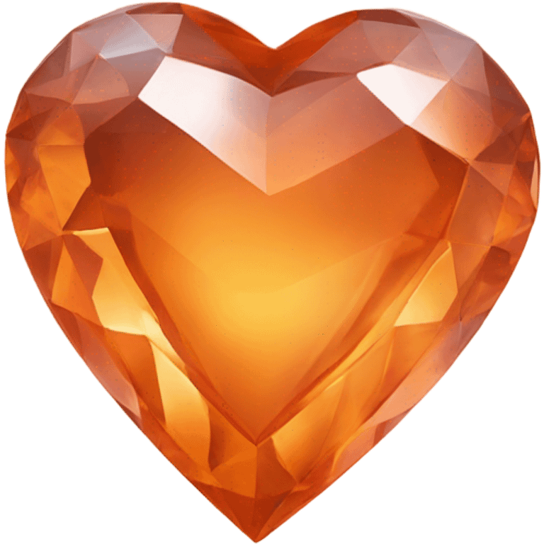 Orange crystal heart emoji