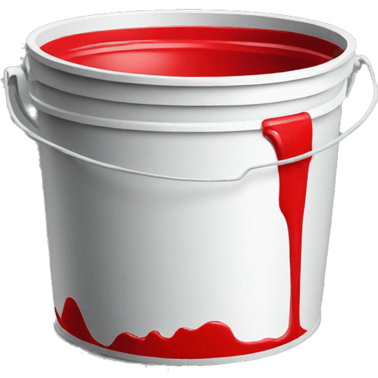 Paint bucket with red color emoji