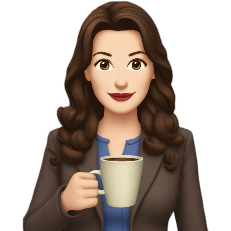 lorelai gilmore dirnking coffee emoji