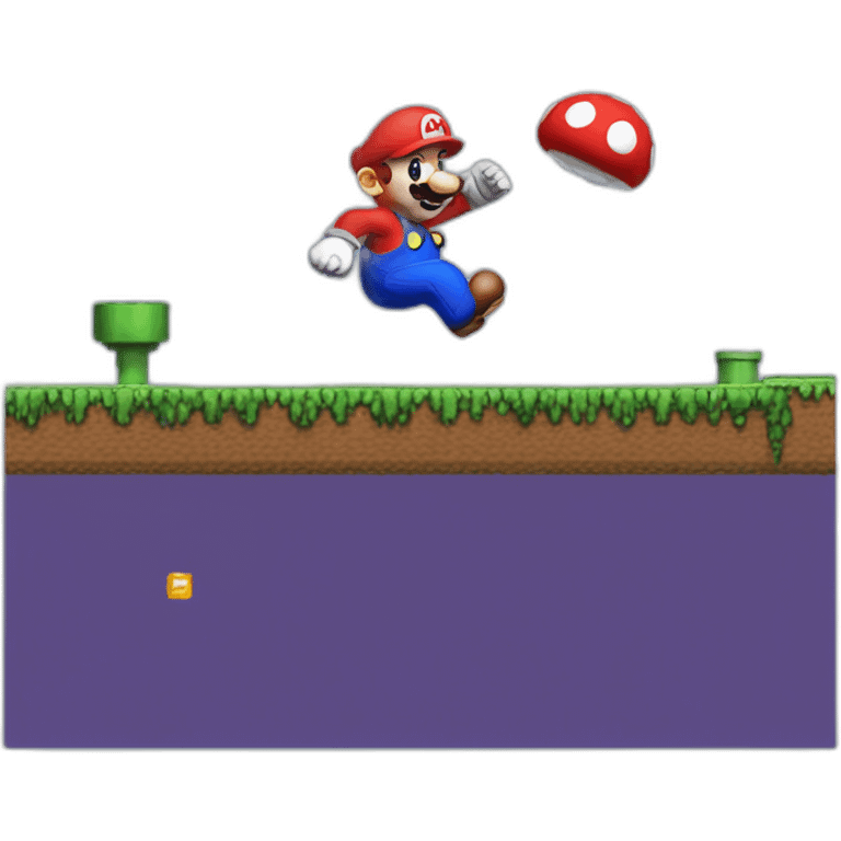 8 bit Mario Jumping emoji