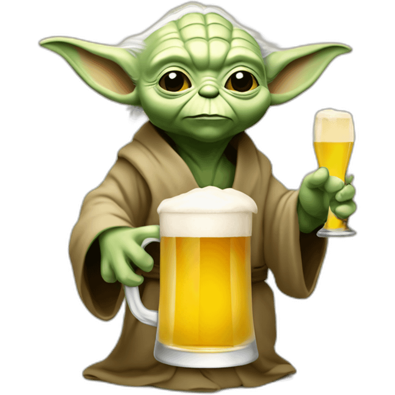 yoda qui bois un biere emoji