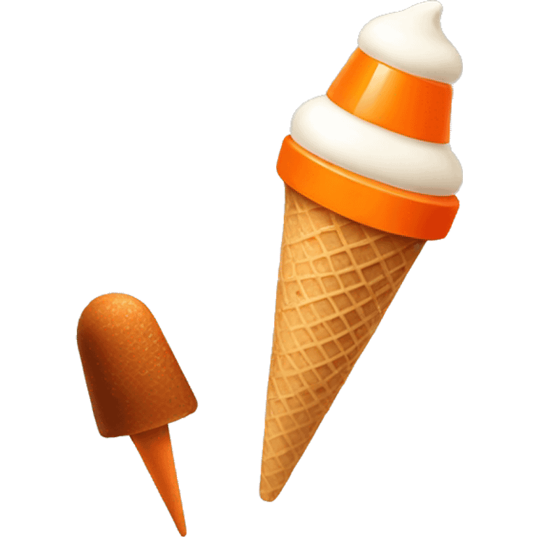 Ice cream with traffic cone  emoji