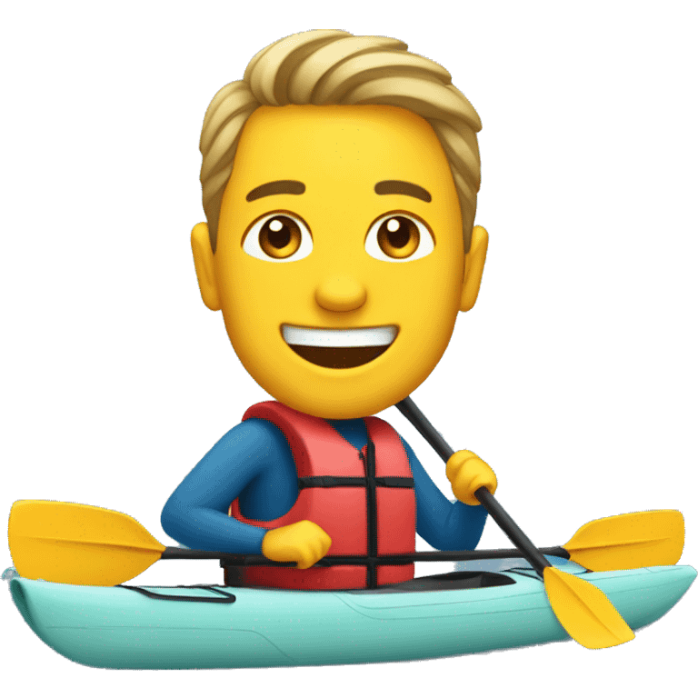 happy kayak driver emoji