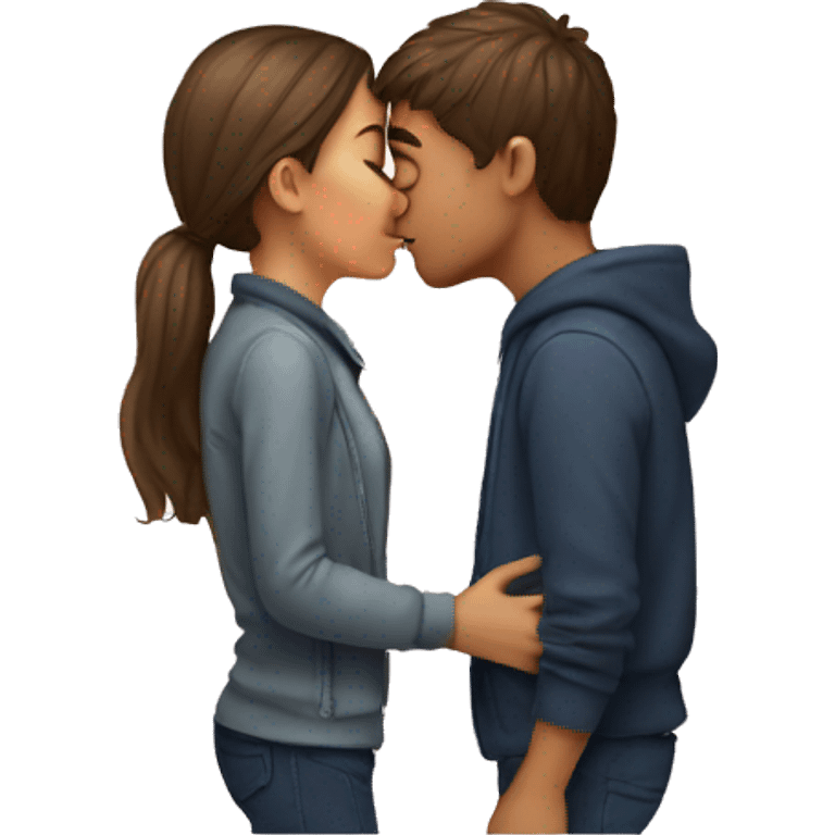 Boy kissing girl  emoji