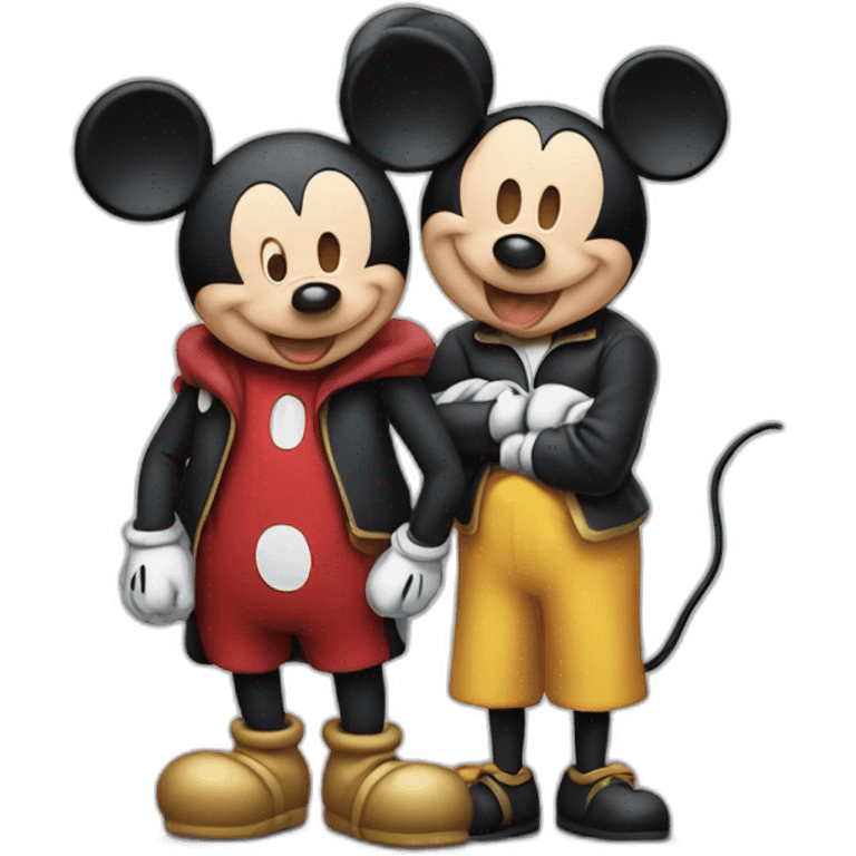 mickey-mouse and mini emoji