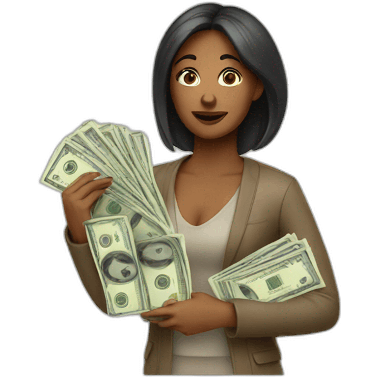 woman with money emoji