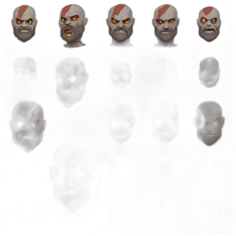 Kratos gesicht bemalung mit 💀 emoji