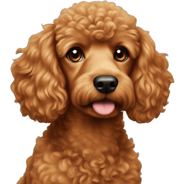 Red golden poodle mix mini emoji