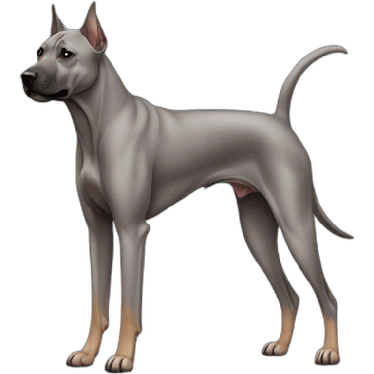 Dog gray Thai Ridgeback Full-height emoji