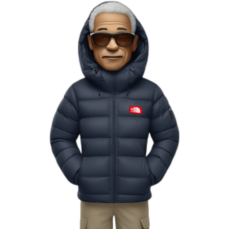 60 years old french with supreme x north face outfit emoji