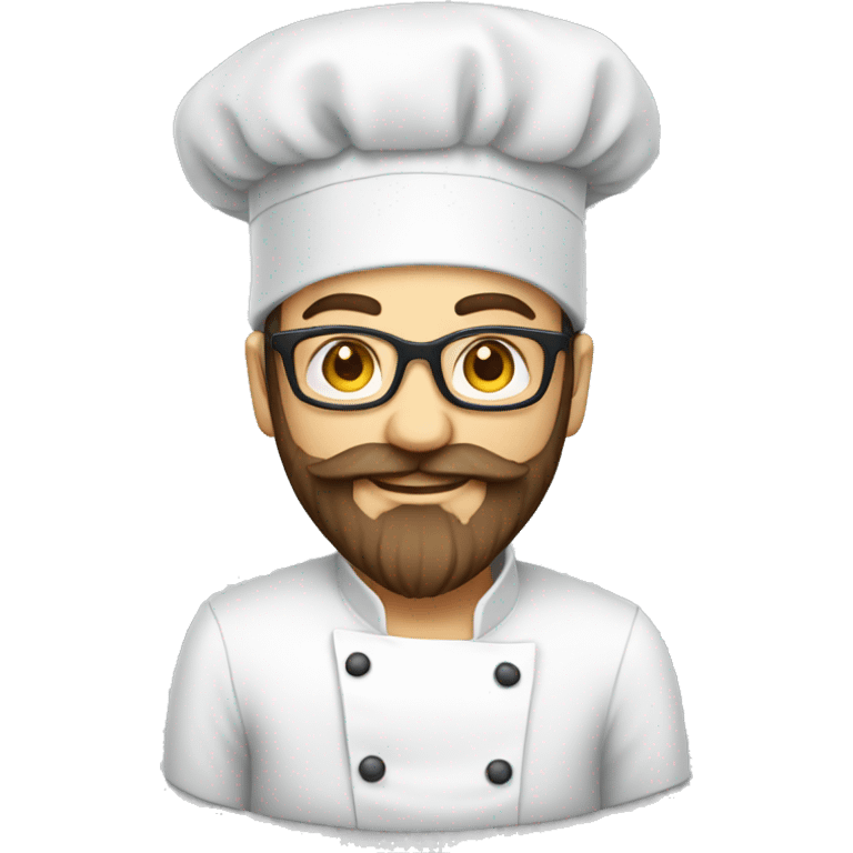  person who is chef by profession having thick beard, white turban and spectacles emoji