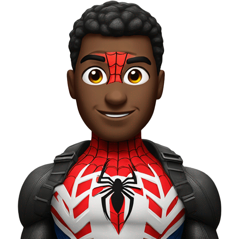 Black and white spider man emoji