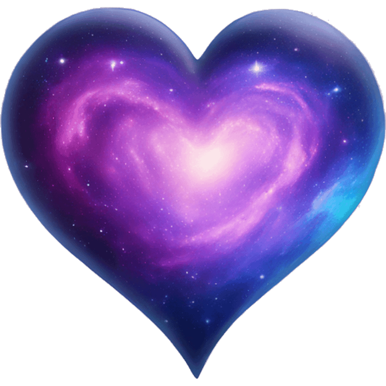 Galaxy heart that is blue and purple  emoji