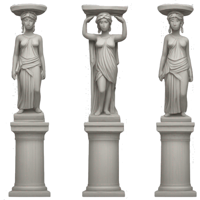 Greek Caryatids statues emoji