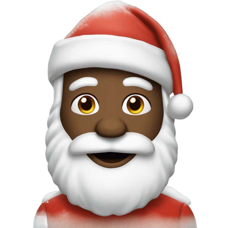 Santa with snow on the end of his nose emoji