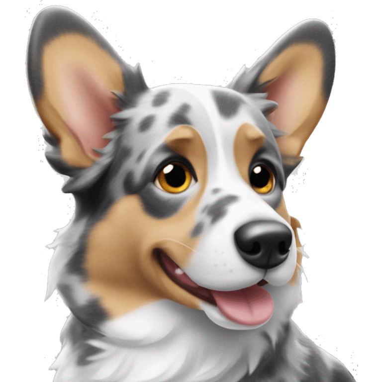 Blue Merle welsh corgi emoji