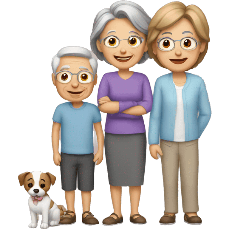 familia de abuelos y nietos emoji