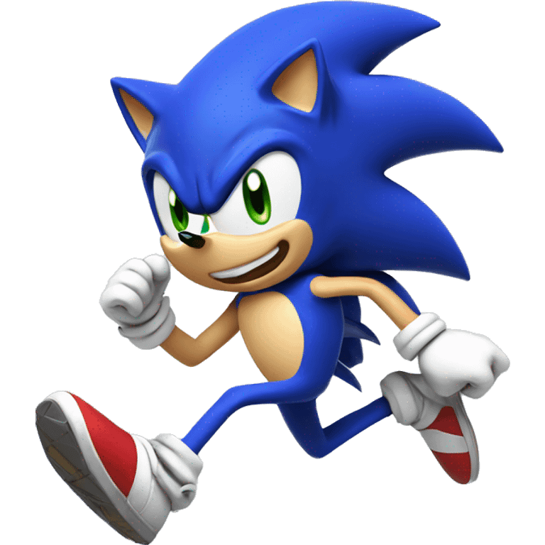 Sonic running fast emoji