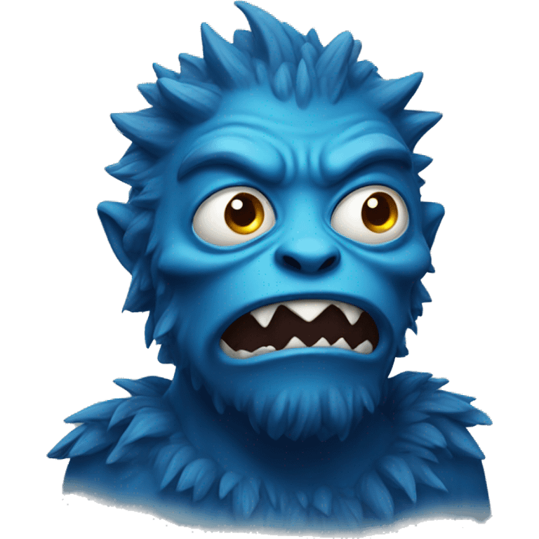 A monster color blue emoji