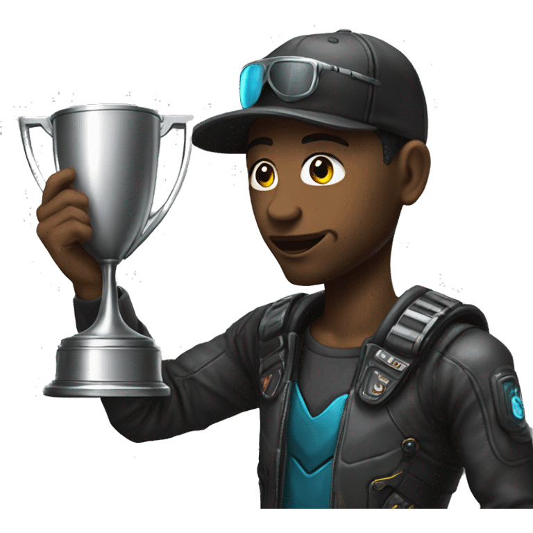 winner with cup cyberpunk emoji