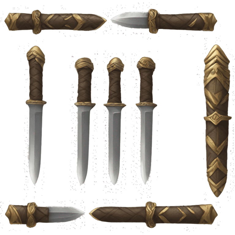 Caucasian dagger emoji