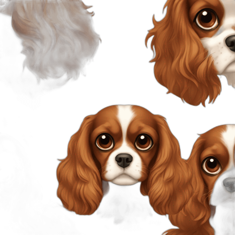 Brown Cavalier King Charles Spaniel emoji