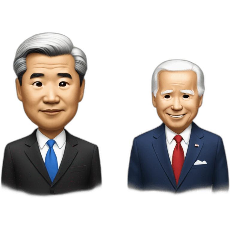 President Xi and Biden emoji