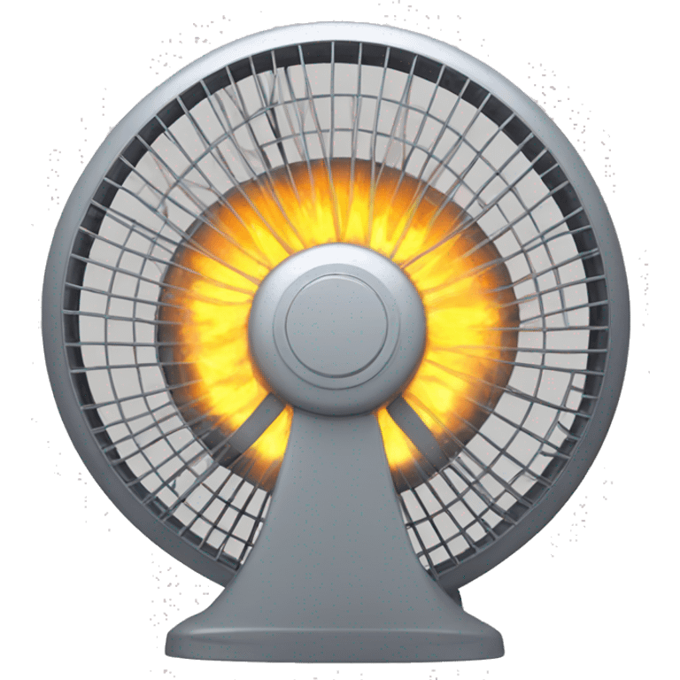 Ventilateur en feu emoji