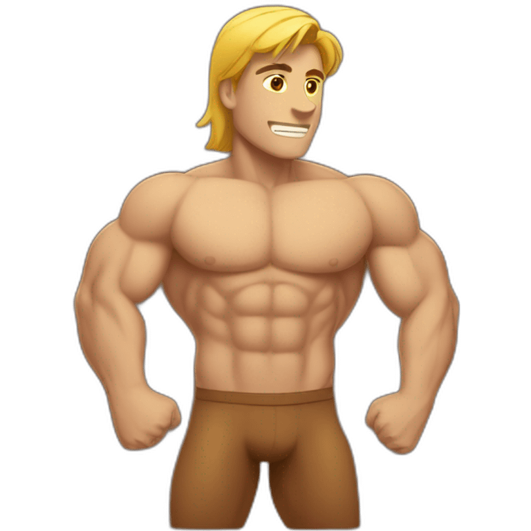 Muscular male body emoji