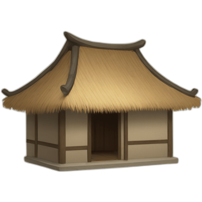 a Chinese-style hut with a thatched roof emoji