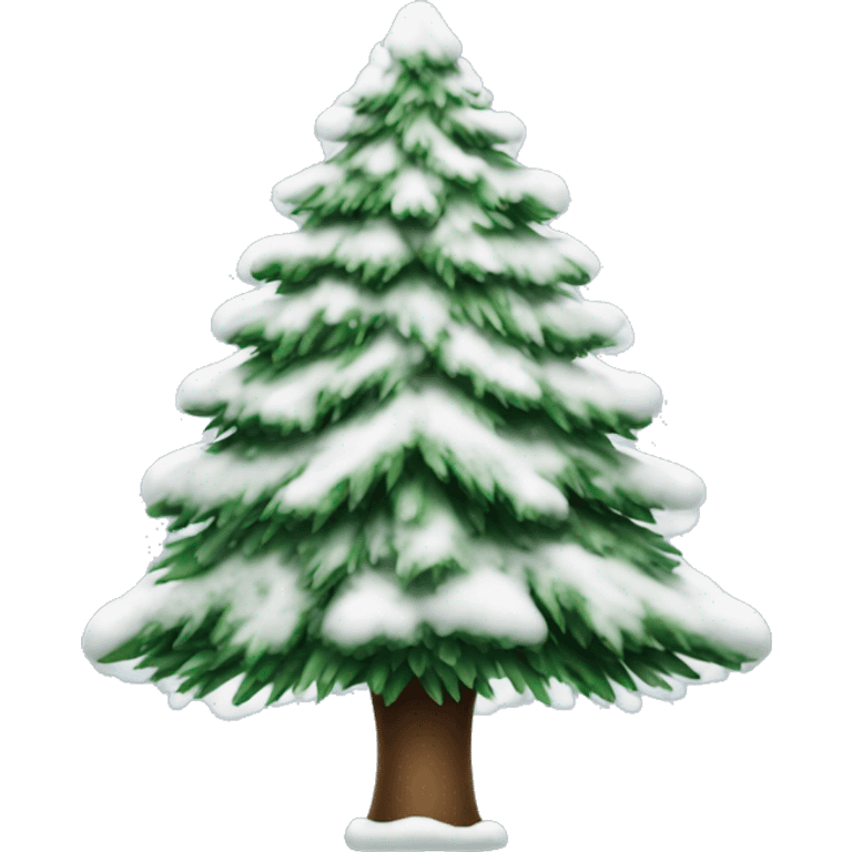 Christmas tree with snow  emoji