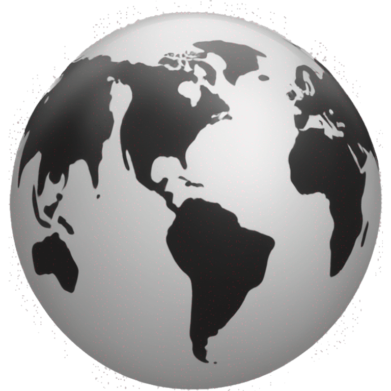 Black and white globe  emoji