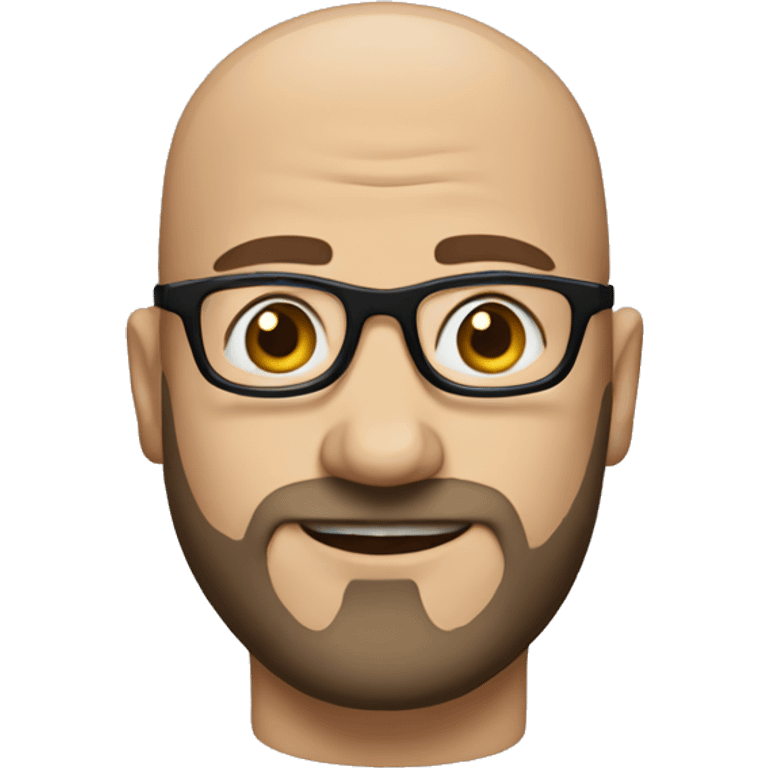 Bald  dad with glasses and a short beard  emoji